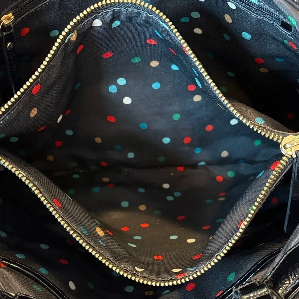 Kate Spade Purse Handbag Quinn Beantown Wool Button Satchel Pocketbook
